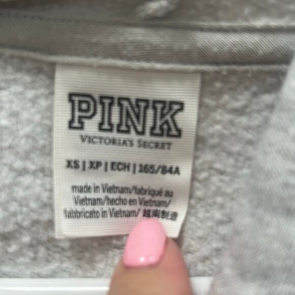 PINK Victoria’s Secret Gray Hoodie size XS - Picture 3 of 7